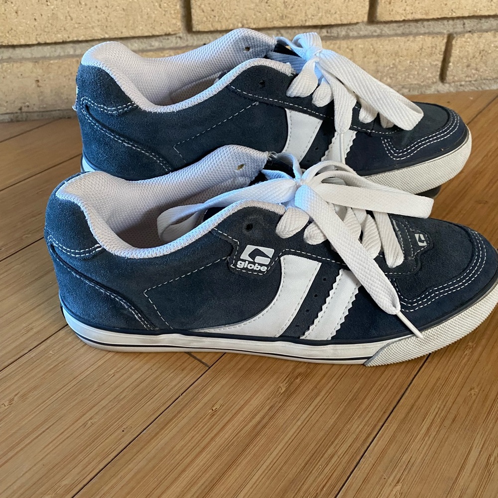 Globe Navy and White Sneakers